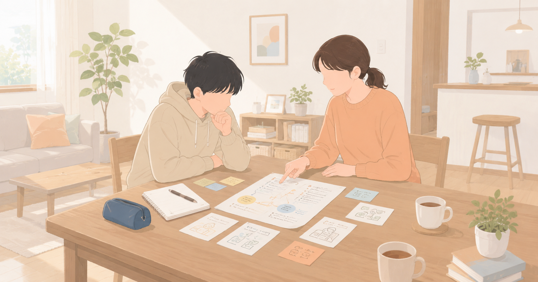 中学生の不登校と学校生活を整理するイメージ
